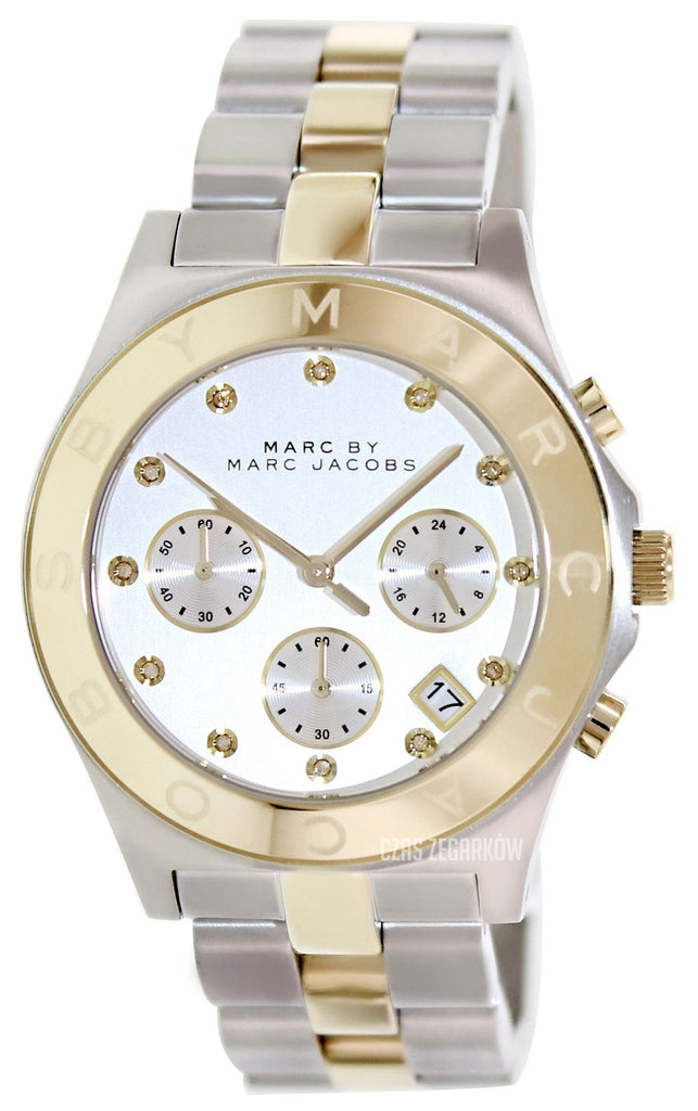 Marc Jacobs Blade Chronograph Silver Dial Two Tone Steel Strap Watch for Women - MBM3177 Buy Now By Marc Jacobs