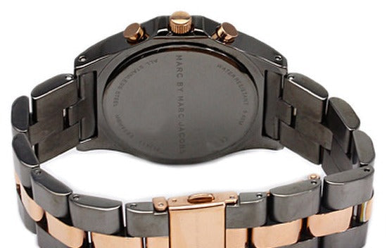 Marc Jacobs Blade Chronograph Grey Dial Two Tone Steel Strap Watch for Women - MBM8583 Buy Now By Marc Jacobs