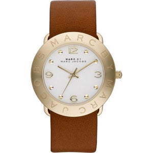 Marc Jacobs Amy White Dial Brown Leather Strap Watch for Women - MBM8574 Buy Now By Marc Jacobs