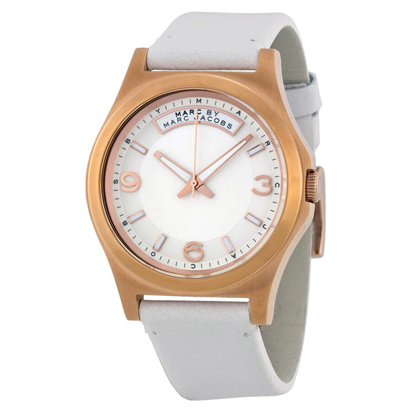 Marc Jacobs Baby Dave White Dial White Leather Strap Watch for Women - MBM1260 Buy Now By Marc Jacobs
