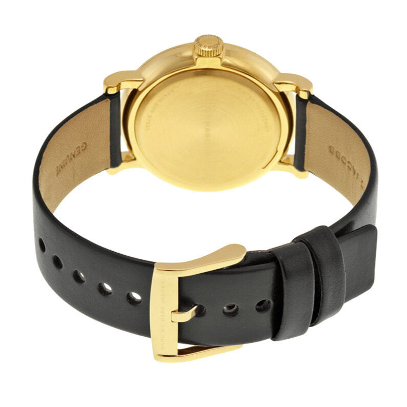 Marc Jacobs Baker Black Dial Black Leather Strap Watch for Women - MBM1269 Buy Now By Marc Jacobs