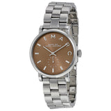 Marc Jacobs Baker Brown Dial Silver Steel Strap Watch For Women - MBM3329 Buy Now By Marc Jacobs