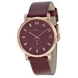 Marc Jacobs Baker Maroon Dial Maroon Leather Strap Watch for Women - MBM1267 Buy Now By Marc Jacobs