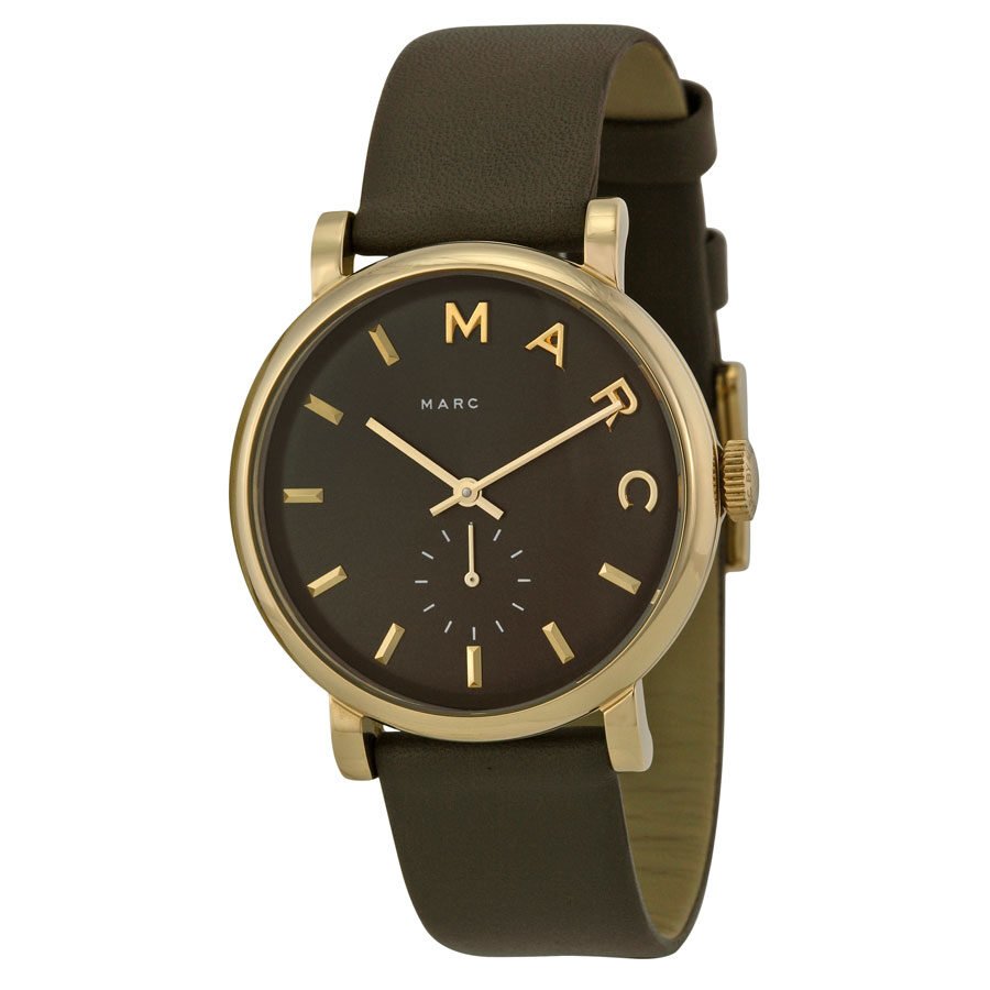 Marc Jacobs Baker Olive Green Dial Olive Green Leather Strap Watch for Women - MBM1328 Buy Now By Marc Jacobs