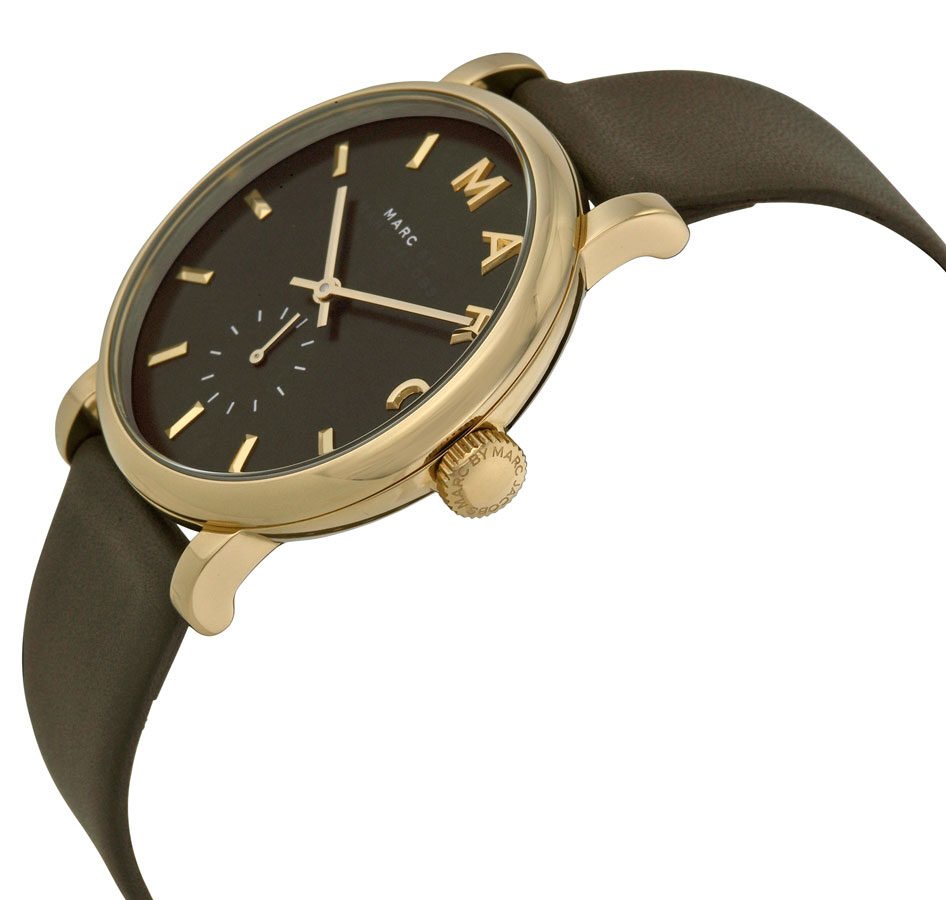 Marc Jacobs Baker Olive Green Dial Olive Green Leather Strap Watch for Women - MBM1328 Buy Now By Marc Jacobs