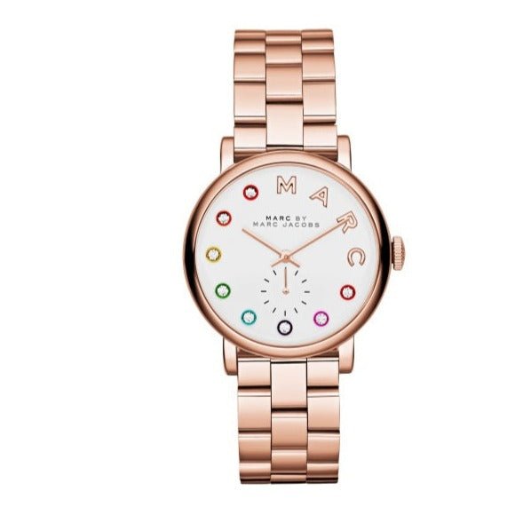 Marc Jacobs Baker White Dial Rose Gold Steel Strap Watch for Women - MBM3441 Buy Now By Marc Jacobs