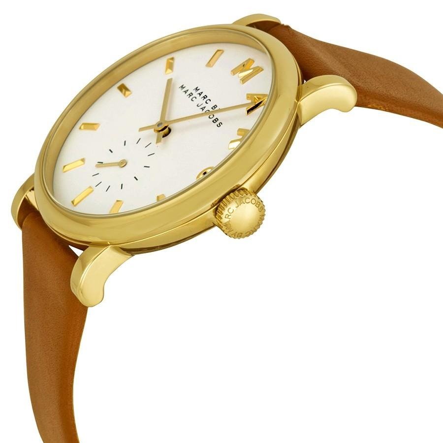 Marc Jacobs Baker White Dial Brown Leather Strap Watch for Womern - MBM1316 Buy Now By Marc Jacobs