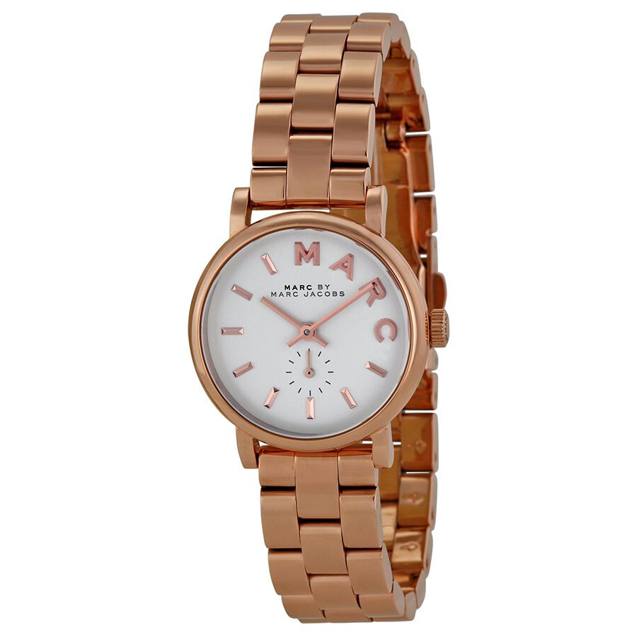 Marc Jacobs Baker White Dial Rose Gold Steel Strap Watch for Women - MBM3248 Buy Now By Marc Jacobs