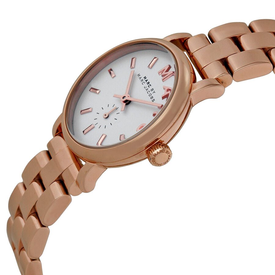 Marc Jacobs Baker White Dial Rose Gold Steel Strap Watch for Women - MBM3248 Buy Now By Marc Jacobs