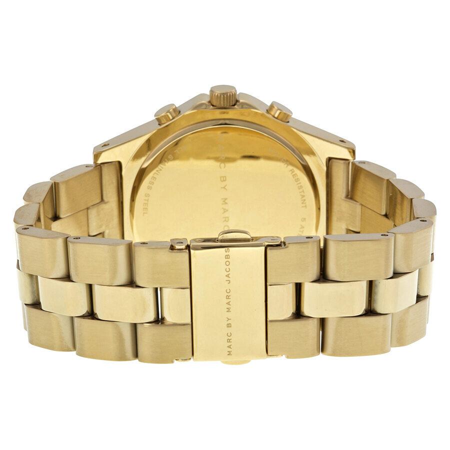 Marc Jacobs Blade Chronograph Black Dial Gold Steel Strap Watch for Women - MBM3309 Buy Now By Marc Jacobs