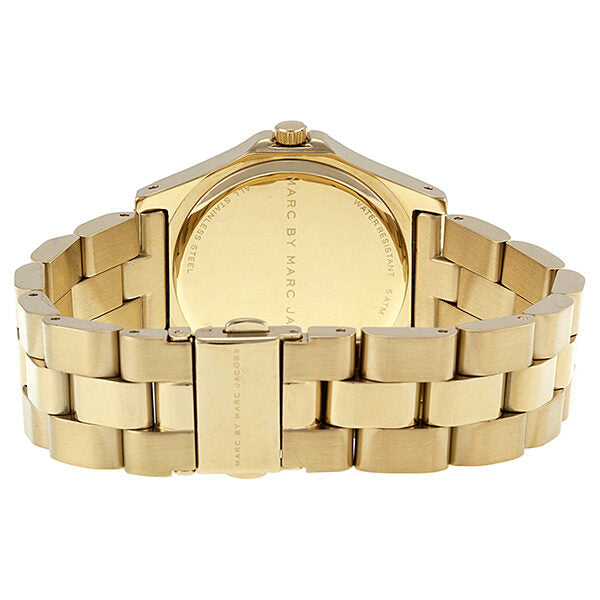 Marc Jacobs Blade Gold Dial Gold Steel Strap Watch for Women - MBM3126 Buy Now By Marc Jacobs