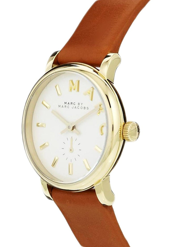 Marc Jacobs Baker White Dial Brown Leather Strap Watch for Women - MBM1317 Buy Now By Marc Jacobs