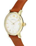 Marc Jacobs Baker White Dial Brown Leather Strap Watch for Women - MBM1317 Buy Now By Marc Jacobs
