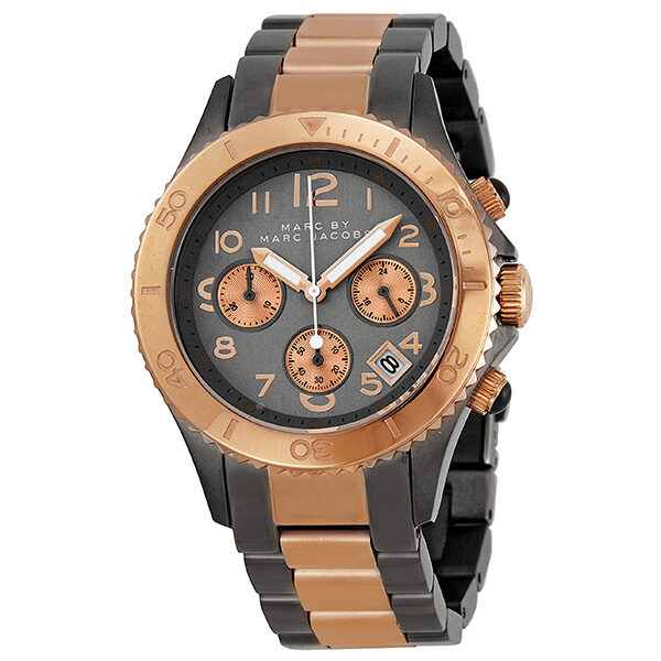 Marc Jacobs Marc Chronograph Grey Dial Two Tone Steel Strap Watch for Men - MBM3157 Buy Now By Marc Jacobs