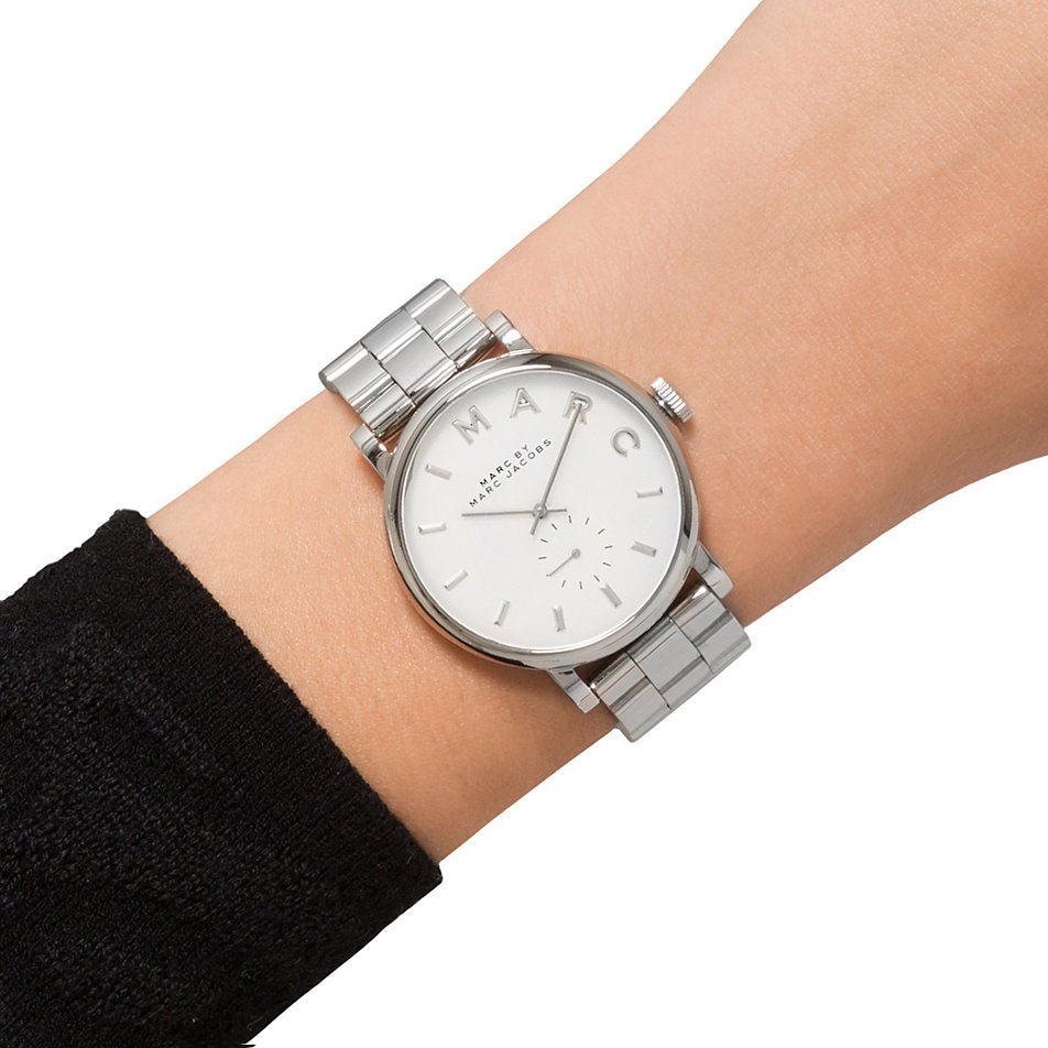Marc Jacobs Baker White Dial Silver Steel Strap Watch for Women - MBM3242 Buy Now By Marc Jacobs