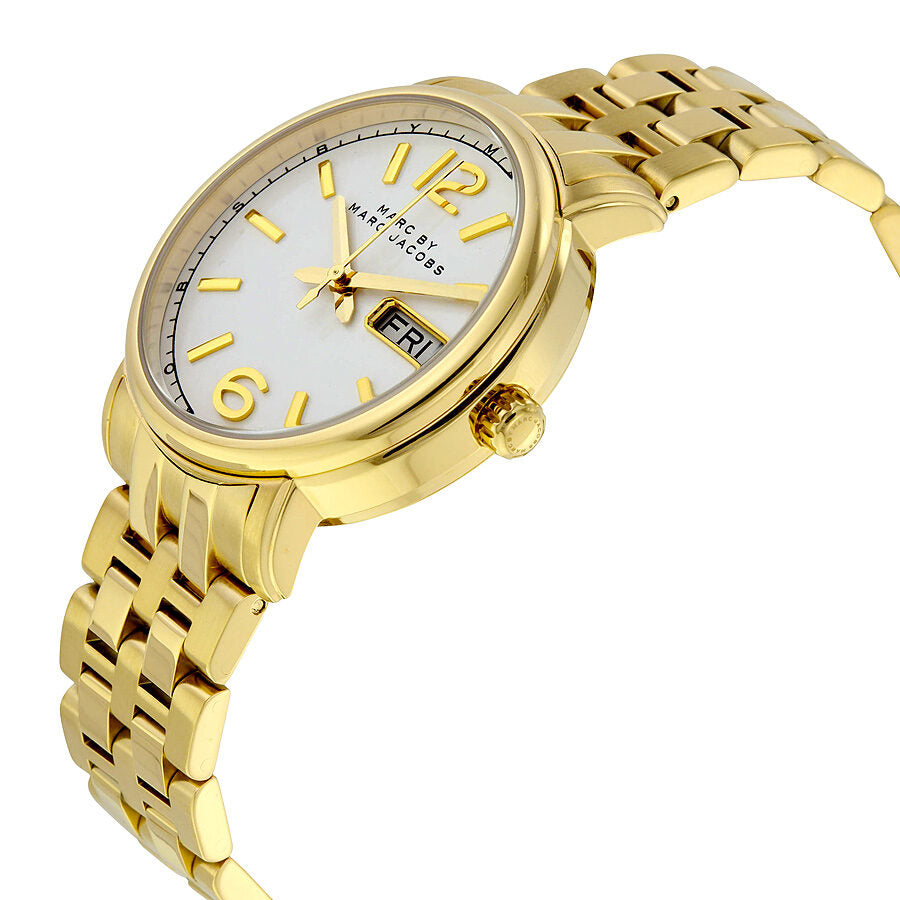 Marc Jacobs Fergus White Dial Gold Steel Strap Watch for Women - MBM8647 Buy Now By Marc Jacobs