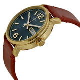 Marc Jacobs Fergus Green Dial Brown Leather Strap Watch for Men - MBM5077 Buy Now By Marc Jacobs