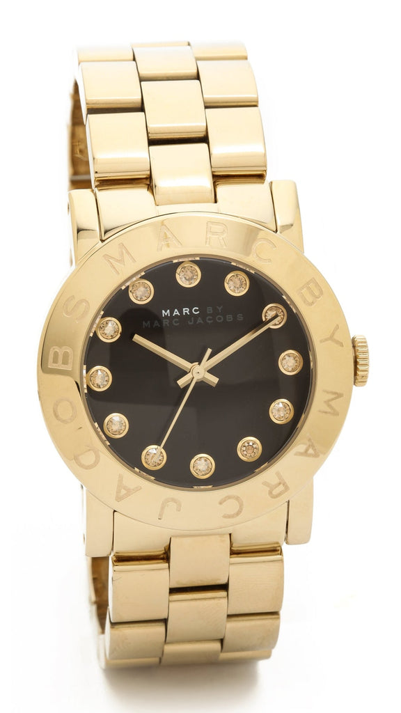 Marc Jacobs Amy Black Dial Gold Steel Strap Watch for Women - MBM3336 Buy Now By Marc Jacobs