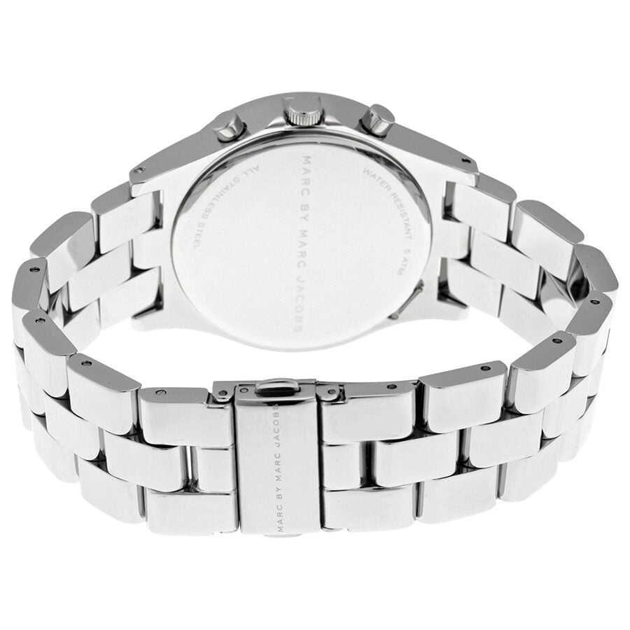 Marc Jacobs Henry Chronograph Silver Dial Silver Steel Strap Watch for Women - MBM3104 Buy Now By Marc Jacobs