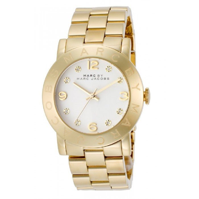 Marc Jacobs Amy White Dial Gold Steel Strap Watch for Women - MBM3056 Buy Now By Marc Jacobs