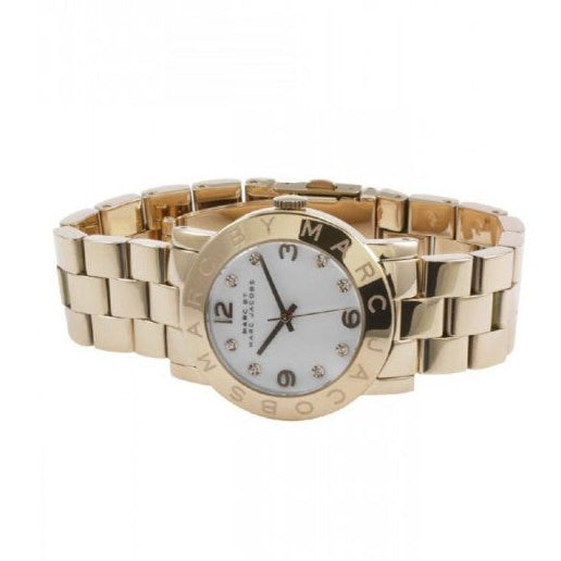 Marc Jacobs Amy White Dial Gold Steel Strap Watch for Women - MBM3056 Buy Now By Marc Jacobs