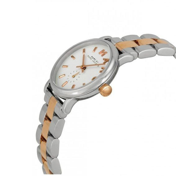 Marc Jacobs Baker White Dial Two Tone Steel Strap Watch for Women - MBM3331 Buy Now By Marc Jacobs
