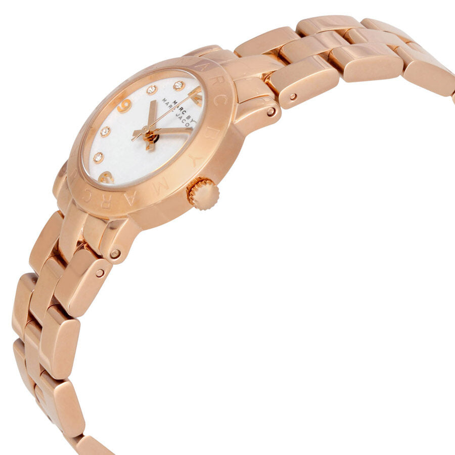 Marc Jacobs Mini Amy White Dial Rose Gold Steel Strap Watch for Women - MBM3078 Buy Now By Marc Jacobs