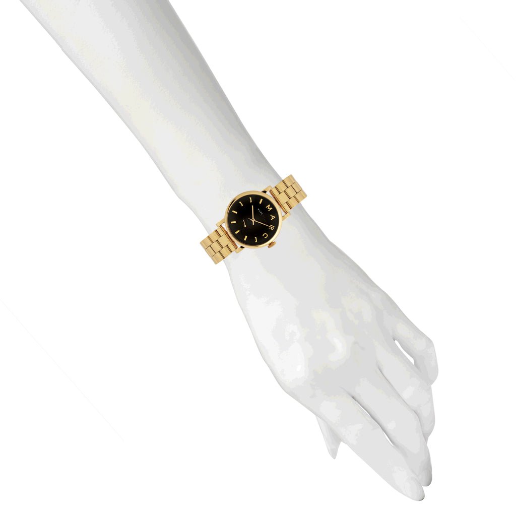 Marc Jacobs Baker Black Dial Gold Steel Strap Watch for Women - MBM3355 Buy Now By Marc Jacobs