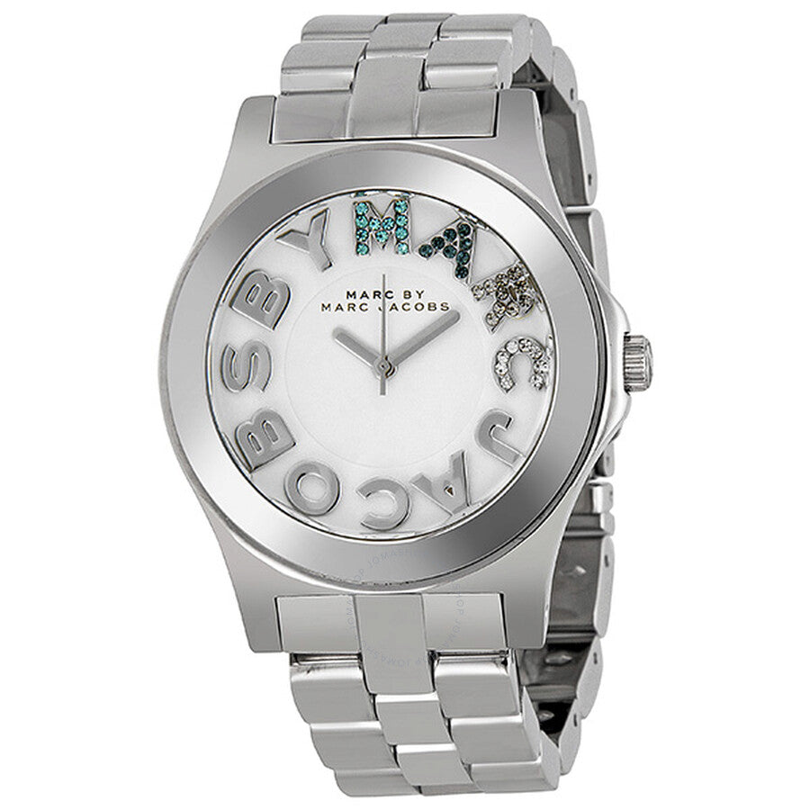 Marc Jacobs Rivera White Dial Silver Steel Strap Watch for Women - MBM3136 Buy Now By Marc Jacobs