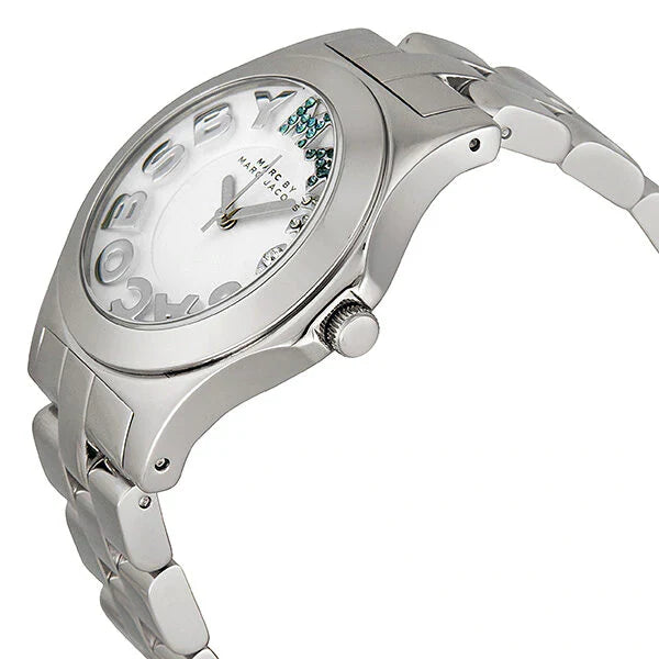 Marc Jacobs Rivera White Dial Silver Steel Strap Watch for Women - MBM3136 Buy Now By Marc Jacobs