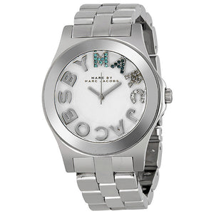 Marc Jacobs Rivera White Dial Silver Steel Strap Watch for Women - MBM3136 Buy Now By Marc Jacobs