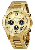 Marc Jacobs Rock Metal Chronograph Gold Dial Gold Steel Strap Watch for Men - MBM3158 Buy Now By Marc Jacobs