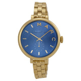 Marc Jacobs Sally Blue Dial Gold Steel Strap Watch for Women - MBM3366 Buy Now By Marc Jacobs