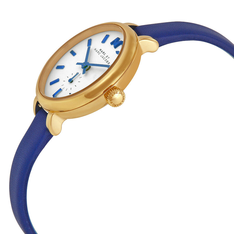 Marc Jacobs Sally White Dial Blue Leather Strap Watch for Women - MBM1354 Buy Now By Marc Jacobs