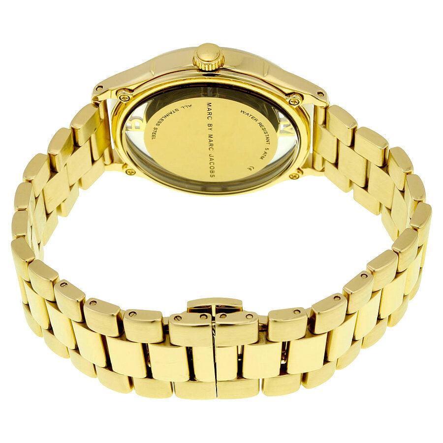 Marc Jacobs Marc Tether Transparent Gold Dial Gold Steel Strap Watch for Women - MBM3413 Buy Now By Marc Jacobs