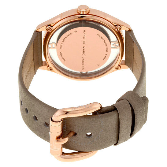 Marc Jacobs Tether Grey Dial Grey Leather Strap Watch for Women - MBM1375 Buy Now By Marc Jacobs