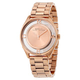 Marc Jacobs Tether Transparent Rose Gold Dial Rose Gold Steel Strap Watch for Women - MBM3414 Buy Now By Marc Jacobs