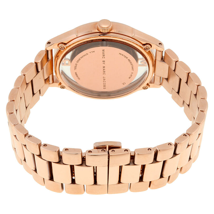 Marc Jacobs Tether Transparent Rose Gold Dial Rose Gold Steel Strap Watch for Women - MBM3414 Buy Now By Marc Jacobs