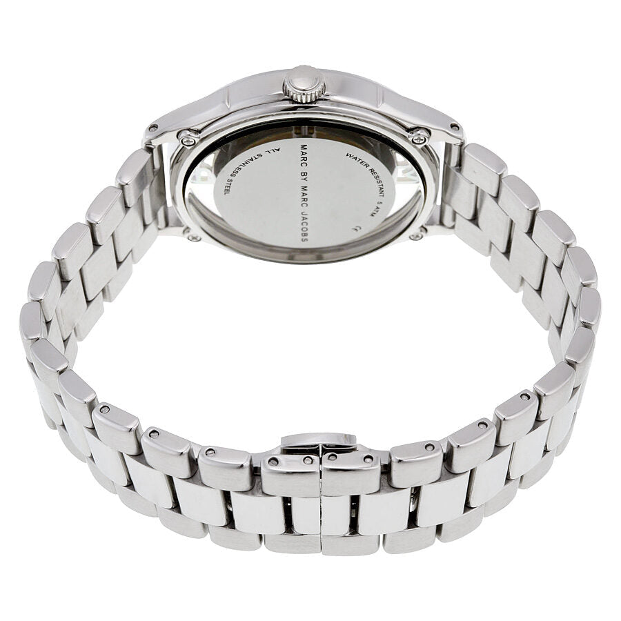 Marc Jacobs Tether Transparent Silver Dial Silver Steel Strap Watch for Women - MBM3412 Buy Now By Marc Jacobs