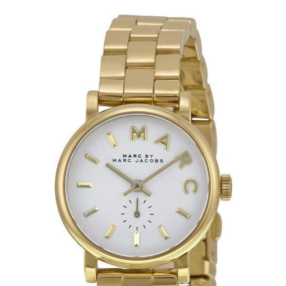 Marc Jacobs Baker White Dial Gold Steel Strap Watch for Women - MBM3247 Buy Now By Marc Jacobs