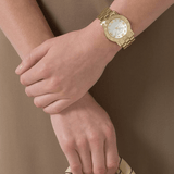 Marc Jacobs Amy White Dial Gold Steel Strap Watch for Women - MBM3056 Buy Now By Marc Jacobs