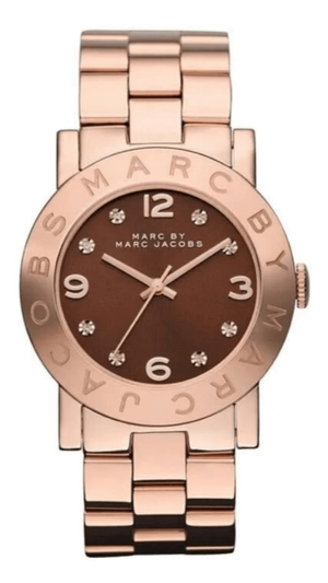 Marc Jacobs Amy Brown Dial Rose Gold Steel Strap Watch for Women - MBM3167 Buy Now By Marc Jacobs