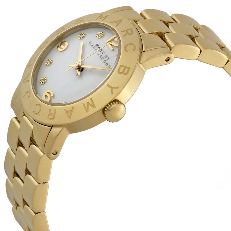 Marc Jacobs Mini Amy White Dial Gold Steel Strap Watch for Women - MBM3057 Buy Now By Marc Jacobs