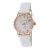 Marc Jacobs Baker White Dial White Leather Strap Watch for Women - MBM1284 Buy Now By Marc Jacobs