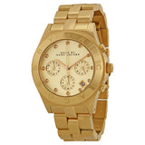 Marc Jacobs Blade Chronograph Gold Dial Gold Steel Strap Watch for Women - MBM3101 Buy Now By Marc Jacobs