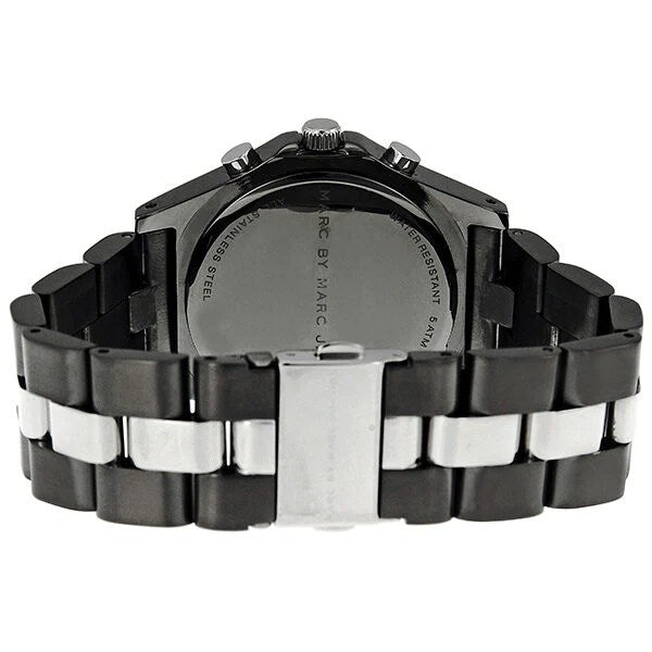 Marc Jacobs Blade Chronograph Black Dial Two Tone Steel Strap Watch for Women - MBM3179 Buy Now By Marc Jacobs