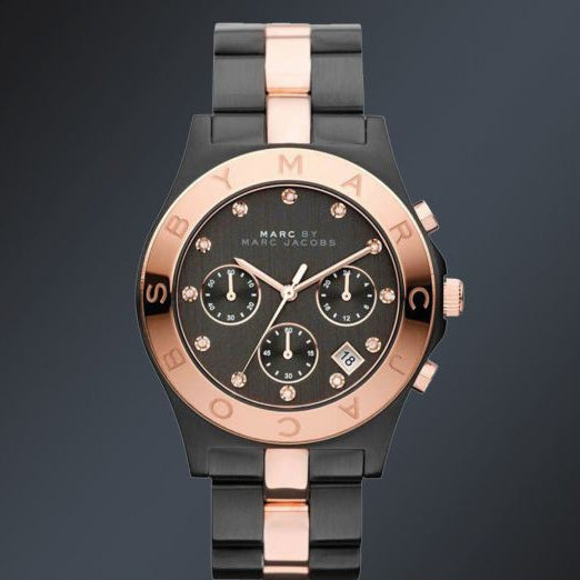 Marc Jacobs Blade Chronograph Grey Dial Two Tone Steel Strap Watch for Women - MBM3180 Buy Now By Marc Jacobs