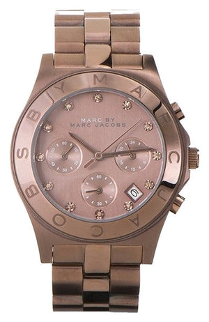 Marc Jacobs Blade Chronograph Brown Dial Brown Steel Strap Watch for Women - MBM3121 Buy Now By Marc Jacobs