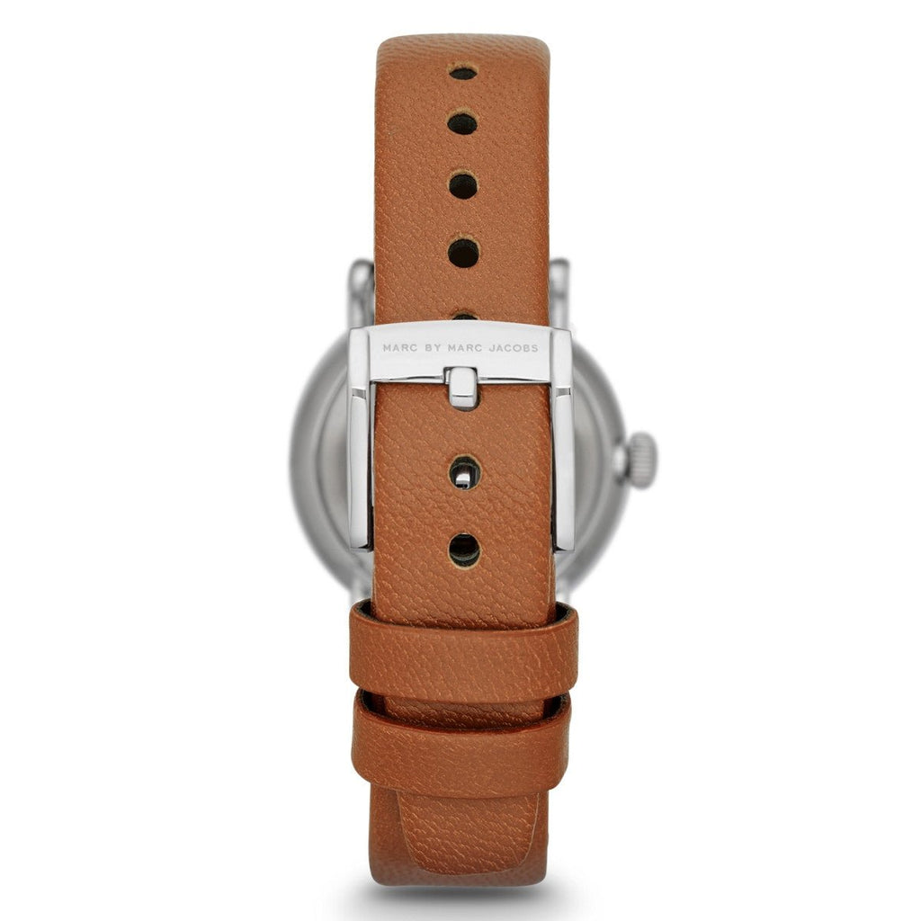 Marc Jacobs Baker White Dial Brown Leather Strap Watch for Women - MBM1270 Buy Now By Marc Jacobs