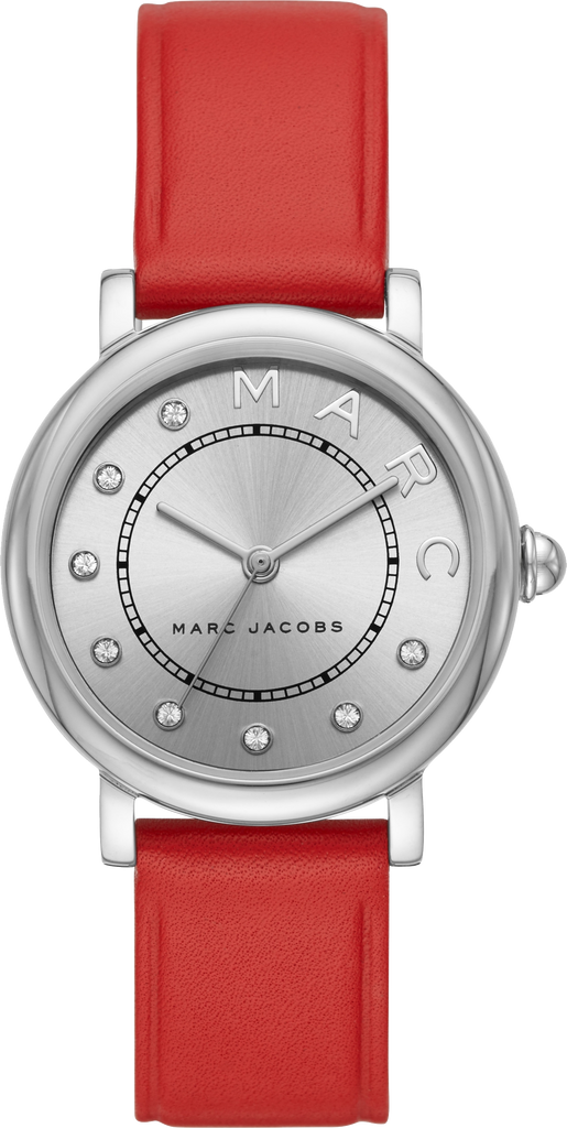 Marc Jacobs Roxy Silver Dial Red Leather Strap Watch for Women - MJ1632 Buy Now By Marc Jacobs